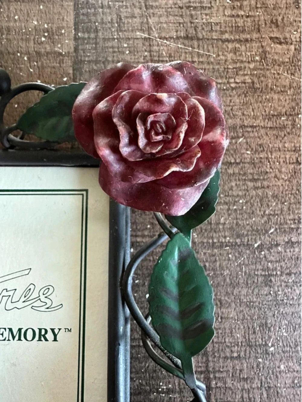 Vintage 1996 Dennis East Metal Rose Picture Frame 3.5x5 No Glass Floral